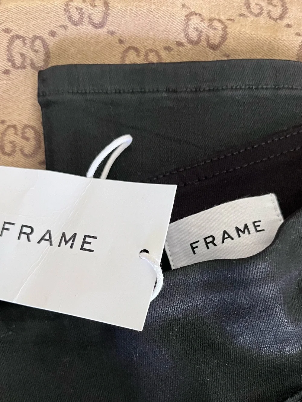 Frame Denim Black Satinflare. pants NEW with Branded Tag.